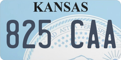 KS license plate 825CAA