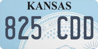KS license plate 825CDD