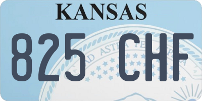 KS license plate 825CHF