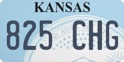 KS license plate 825CHG