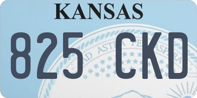 KS license plate 825CKD