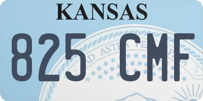 KS license plate 825CMF