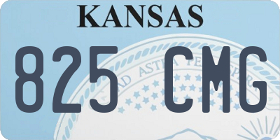 KS license plate 825CMG