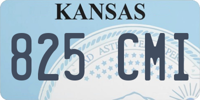 KS license plate 825CMI