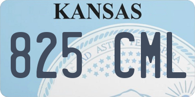 KS license plate 825CML