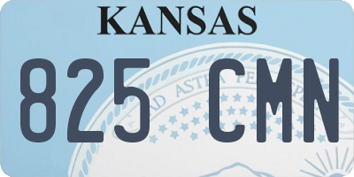 KS license plate 825CMN
