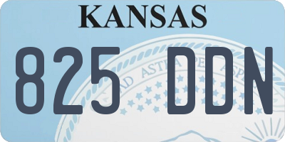 KS license plate 825DDN
