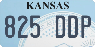 KS license plate 825DDP