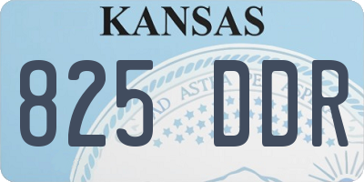 KS license plate 825DDR
