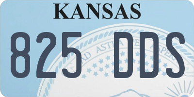 KS license plate 825DDS