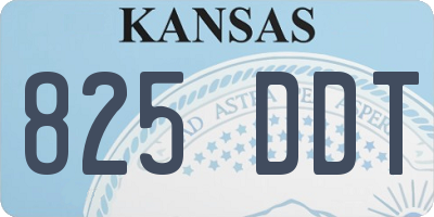 KS license plate 825DDT