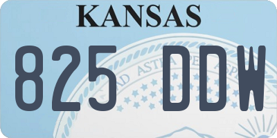 KS license plate 825DDW