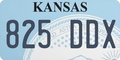 KS license plate 825DDX