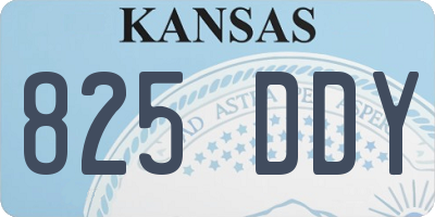 KS license plate 825DDY