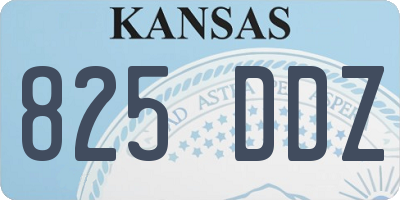 KS license plate 825DDZ