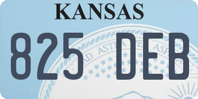KS license plate 825DEB