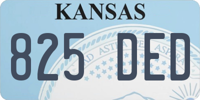 KS license plate 825DED