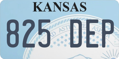 KS license plate 825DEP