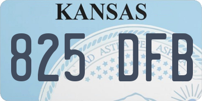 KS license plate 825DFB