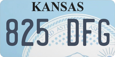 KS license plate 825DFG