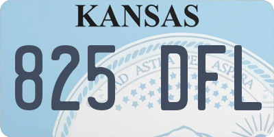 KS license plate 825DFL
