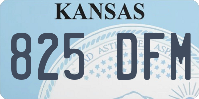 KS license plate 825DFM