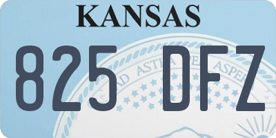 KS license plate 825DFZ