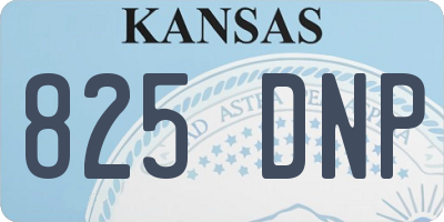 KS license plate 825DNP