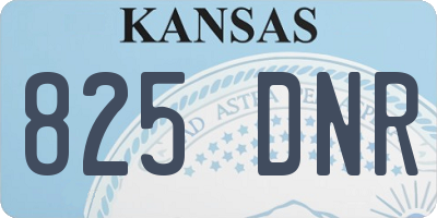 KS license plate 825DNR