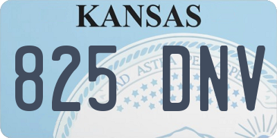 KS license plate 825DNV