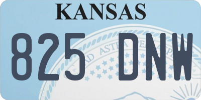KS license plate 825DNW