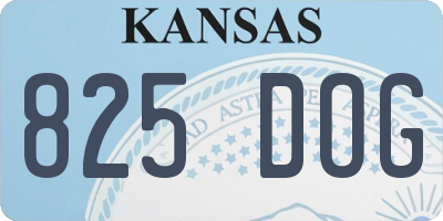 KS license plate 825DOG