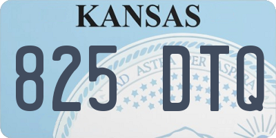 KS license plate 825DTQ