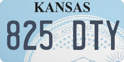 KS license plate 825DTY