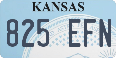 KS license plate 825EFN