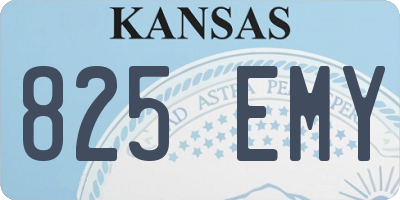 KS license plate 825EMY