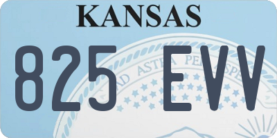 KS license plate 825EVV