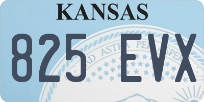KS license plate 825EVX