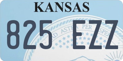 KS license plate 825EZZ