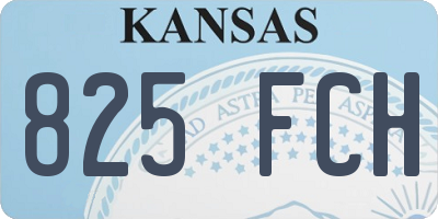 KS license plate 825FCH