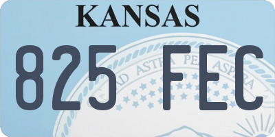 KS license plate 825FEC