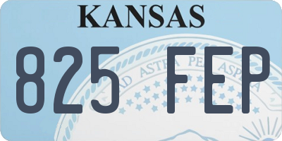 KS license plate 825FEP