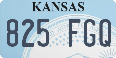 KS license plate 825FGQ