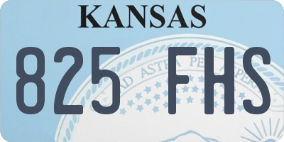 KS license plate 825FHS