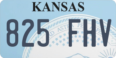 KS license plate 825FHV