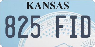 KS license plate 825FID