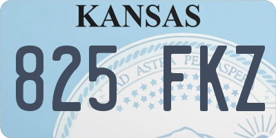 KS license plate 825FKZ