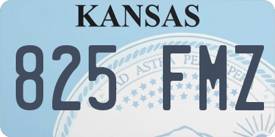 KS license plate 825FMZ