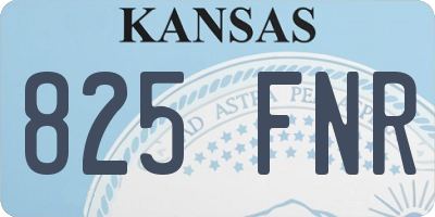 KS license plate 825FNR