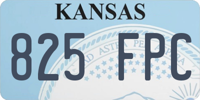 KS license plate 825FPC